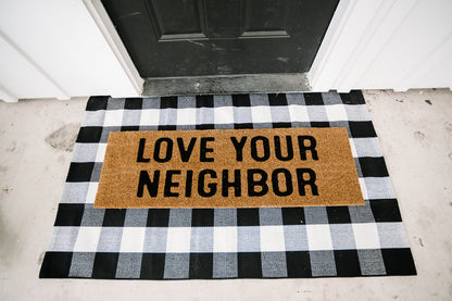 XL Christian Doormat | Love Your Neighbor | Coconut Coir