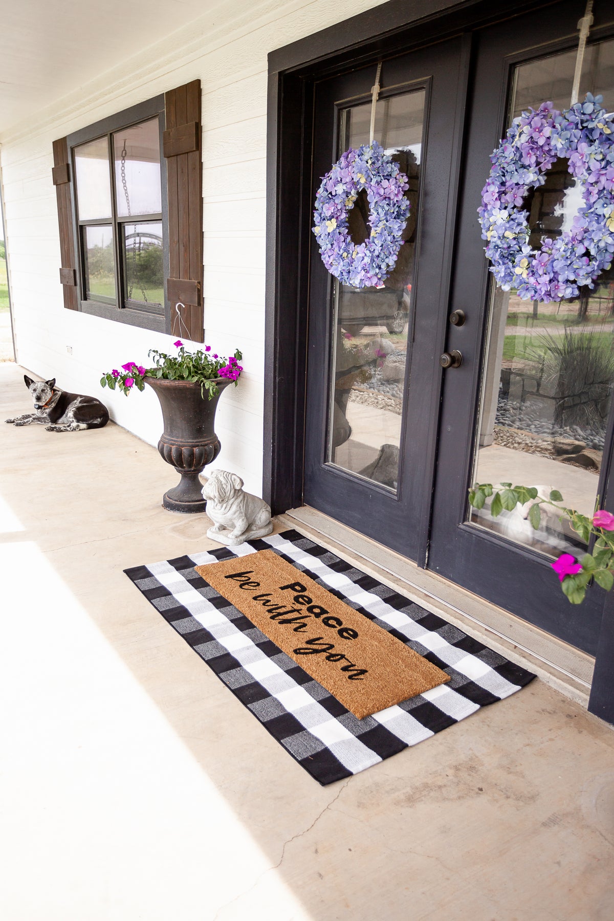 XL Christian Doormat | Peace Be With You | Coconut Coir