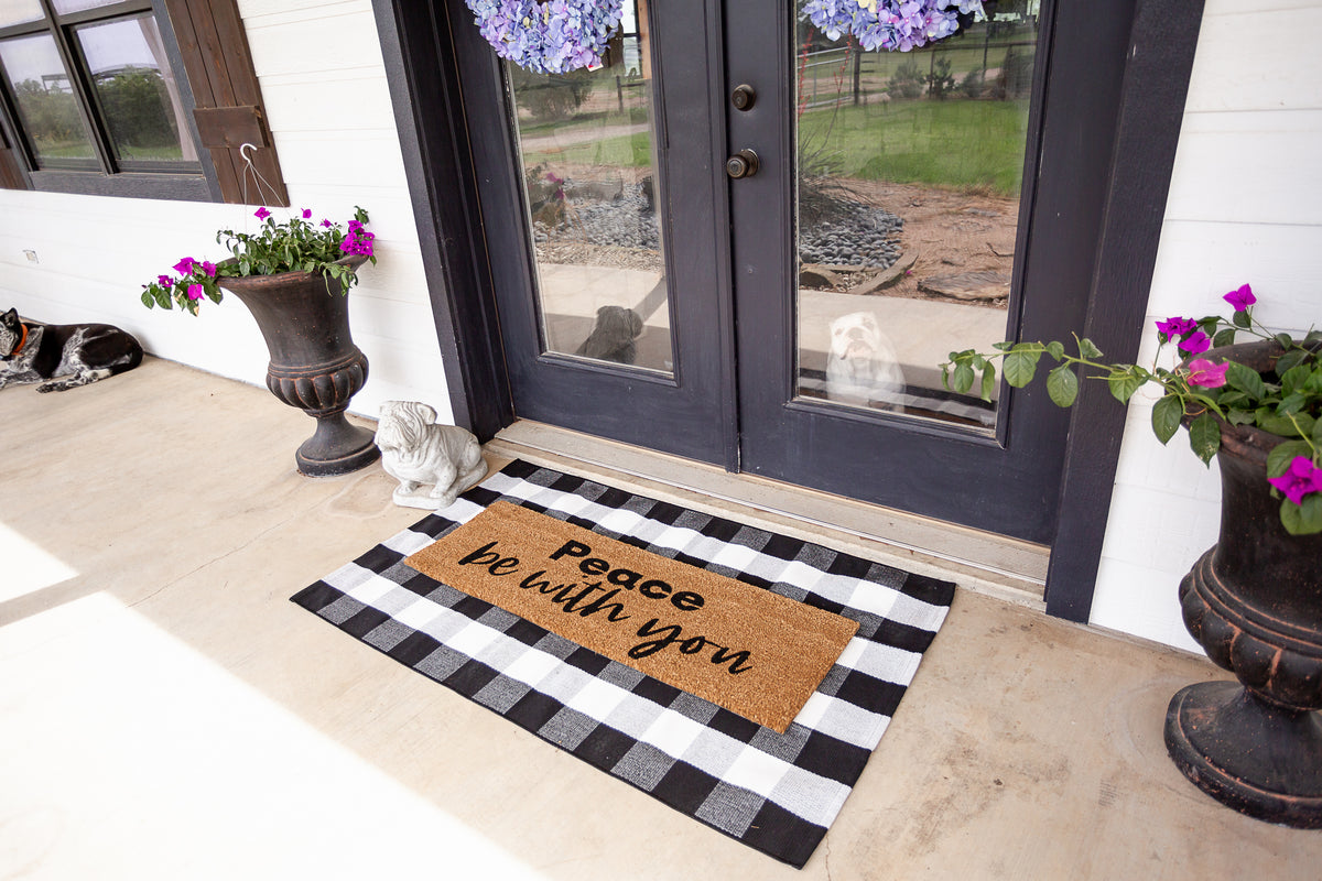 XL Christian Doormat | Peace Be With You | Coconut Coir
