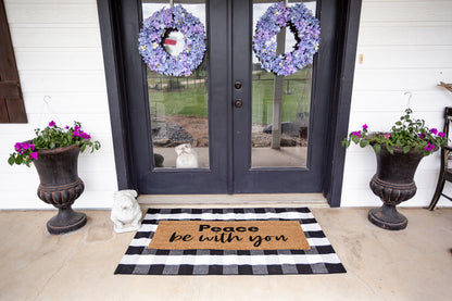 XL Christian Doormat | Peace Be With You | Coconut Coir
