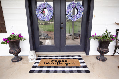 XL Christian Doormat | Peace Be With You | Coconut Coir