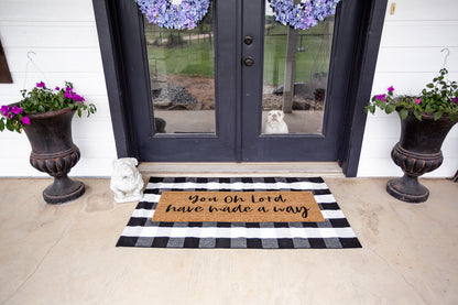 XL Christian Doormat | You, O Lord, Have Made a Way | Coconut Coir