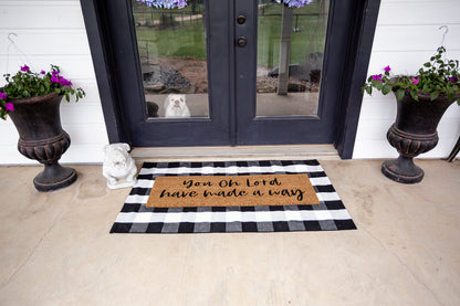 XL Christian Doormat | You, O Lord, Have Made a Way | Coconut Coir