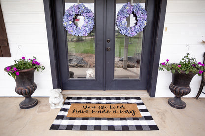 XL Christian Doormat | You, O Lord, Have Made a Way | Coconut Coir