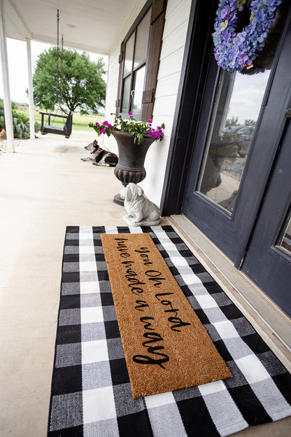 XL Christian Doormat | You, O Lord, Have Made a Way | Coconut Coir