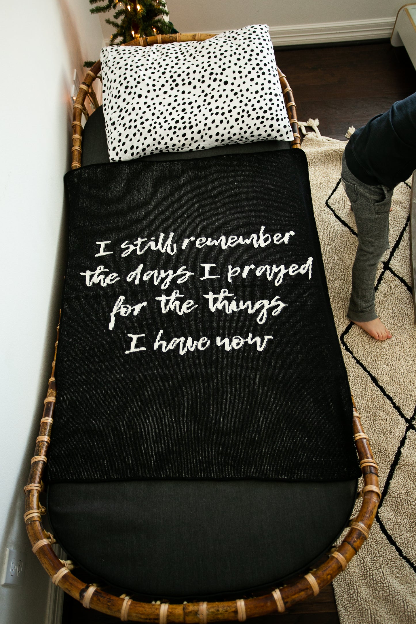 I Still Remember the Days I Prayed Recycled Cotton Throw | Made in USA