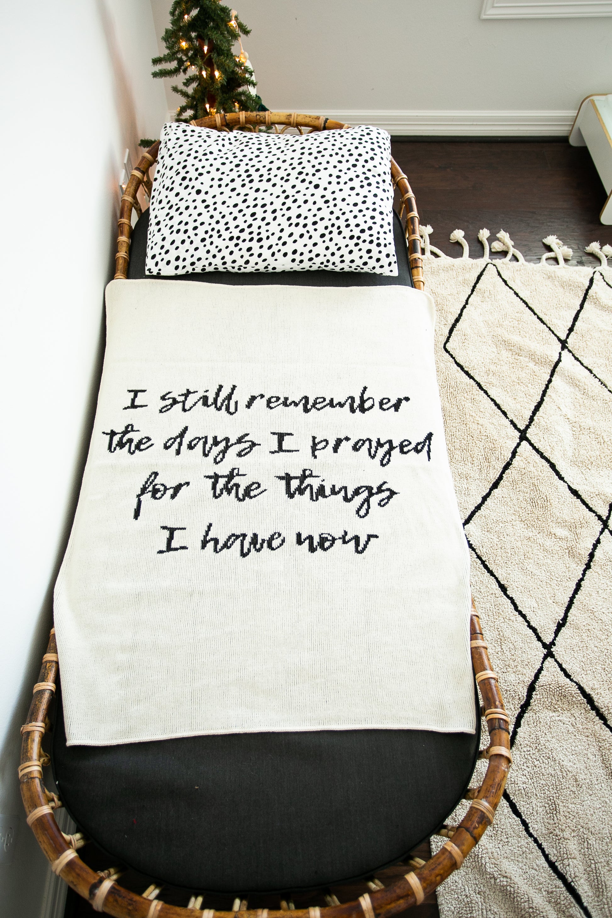 I Still Remember the Days I Prayed Recycled Cotton Throw | Made in USA