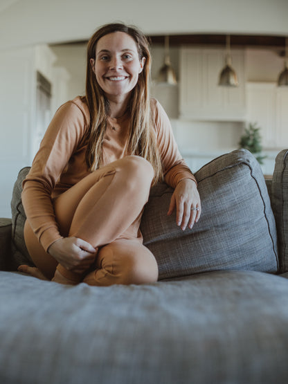 FINAL SALE - Women's Pajama Set in Organic Cotton -  GINGER, product image 5