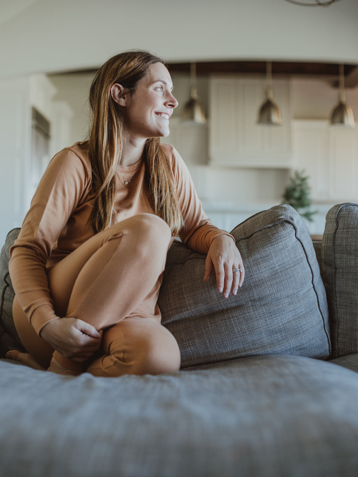 FINAL SALE - Women's Pajama Set in Organic Cotton -  GINGER, product image 3