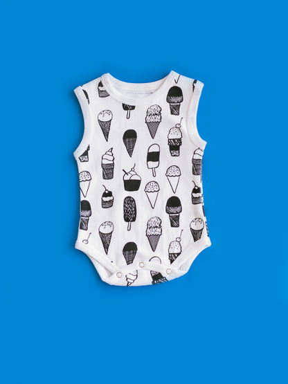 Organic Baby Tank Bodysuit | GOTS Certified Organic Cotton | Signature Prints | Sizes 0 to 24 Months