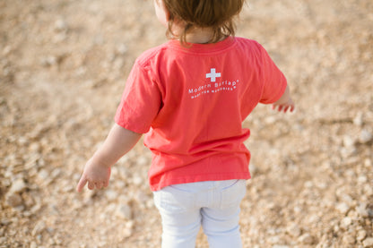 Home is where the mama is Kid's Crewneck Tee - Living Coral (only size 2 available)