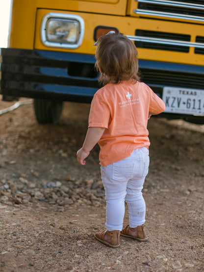 Home is where the mama is Kid's Crewneck Tee - Papaya (only size 2 available)