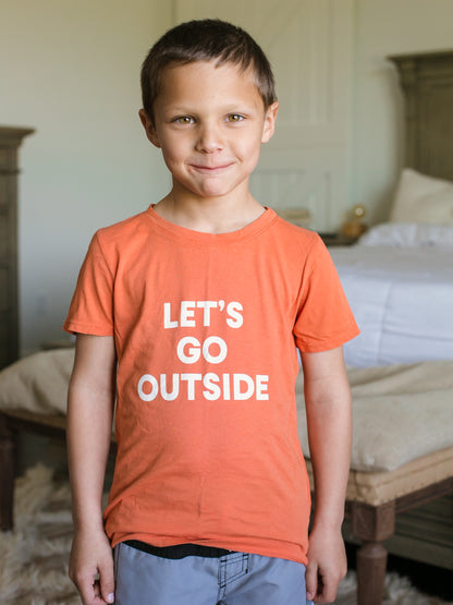 Let's go outside Kid's Crewneck Tee