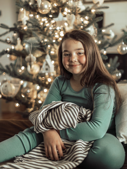 Organic Baby + Kids Pajama Set | Pine Green