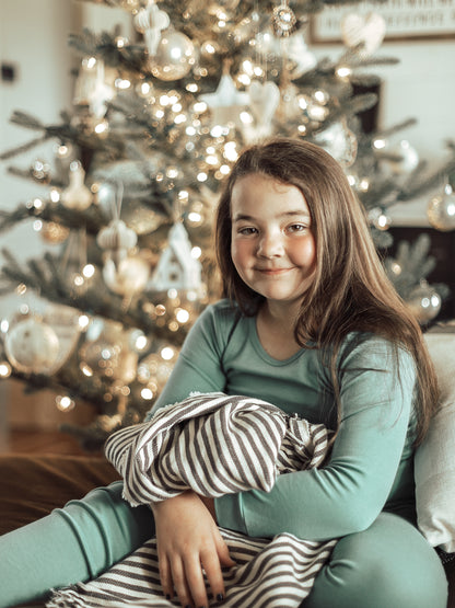 Organic Baby + Kids Pajama Set | Pine Green