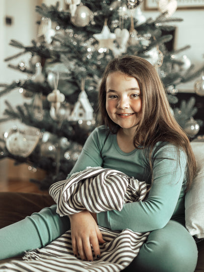 Organic Baby + Kids Pajama Set | Pine Green