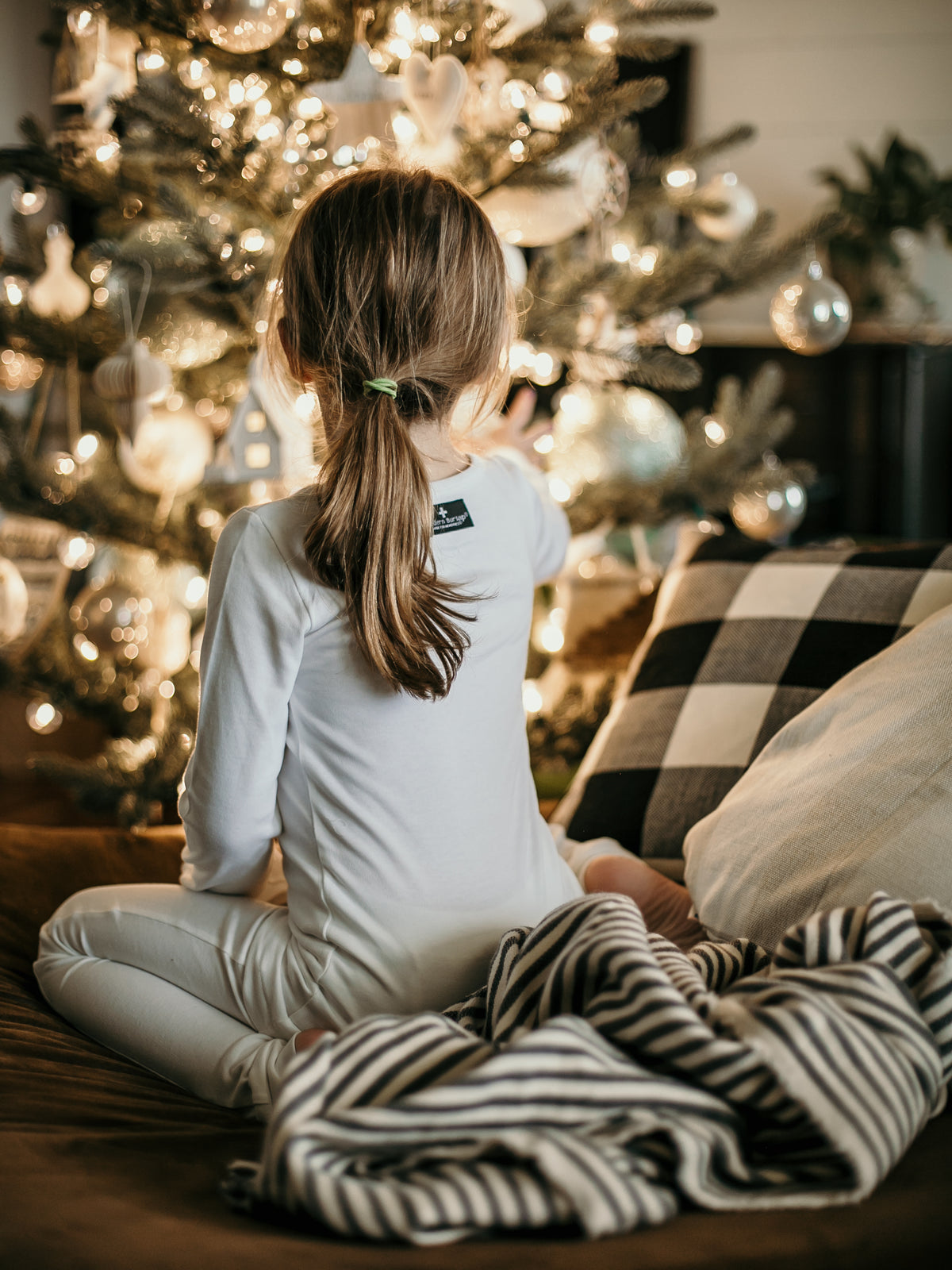Organic Baby + Kids Pajama Set | White