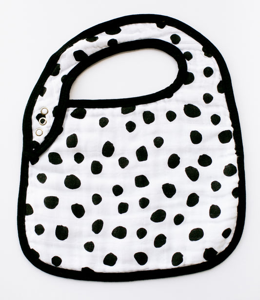 Spots organic muslin bib by Modern Burlap