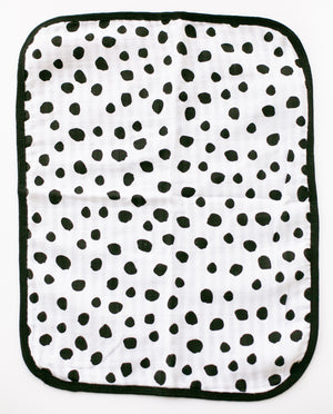 
                  
                    Load image into Gallery viewer, Organic Burp Cloth -  REVERSIBLE Spots + Stripes
                  
                