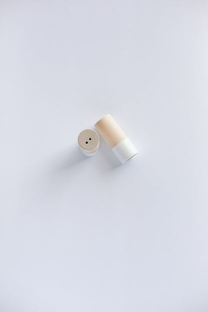 Wood Salt and Pepper Shaker Set -  White