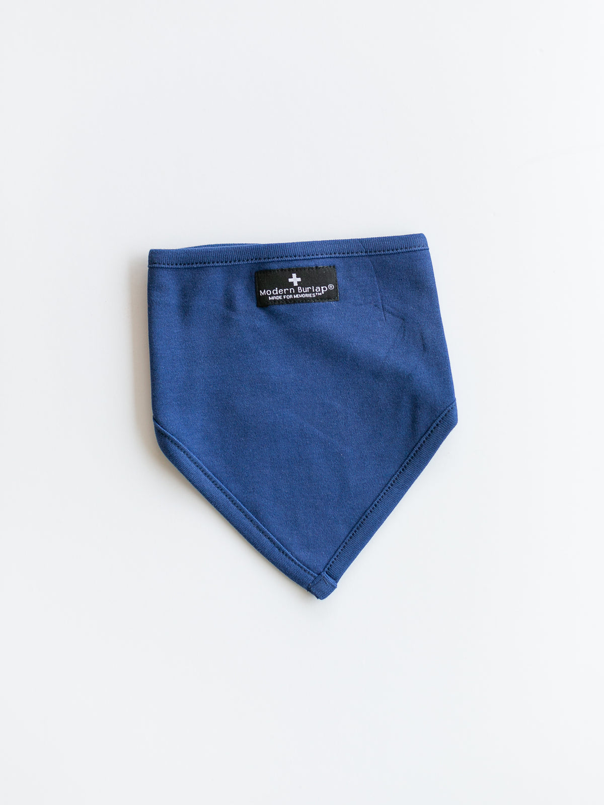 Navy Peony Organic Bibdana — product photograph.