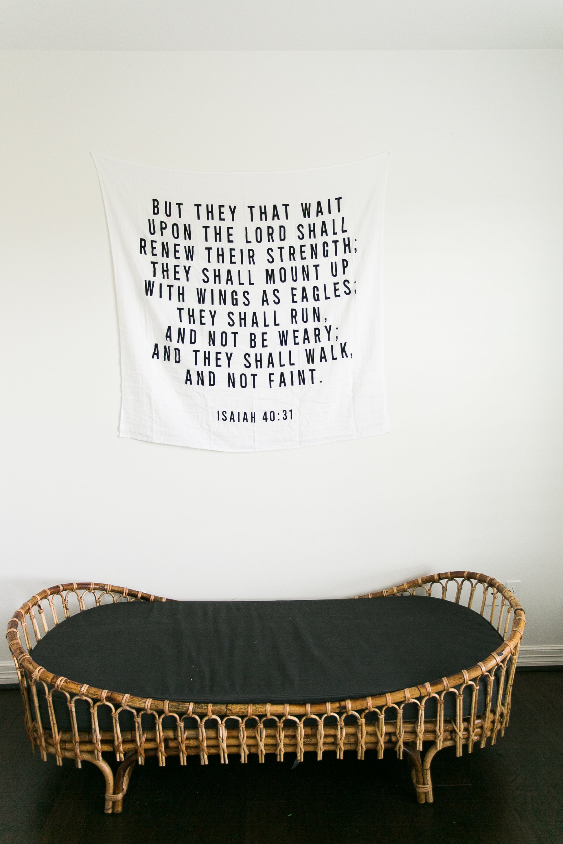 Isaiah 40:31 Scripture Swaddle | GOTS Certified Organic Cotton Muslin