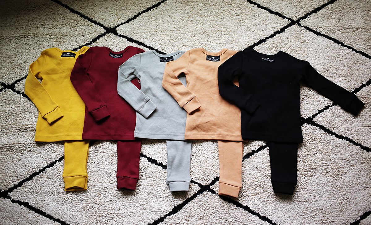 Organic Baby + Kids Pajama Set | Solid Colors