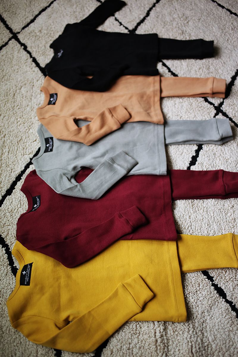 Organic Baby + Kids Pajama Set | Solid Colors