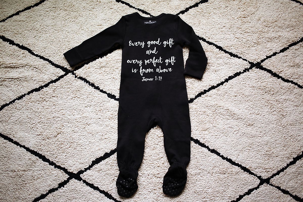 James 1:17 Organic Zip Footie | GOTS Certified Organic Cotton