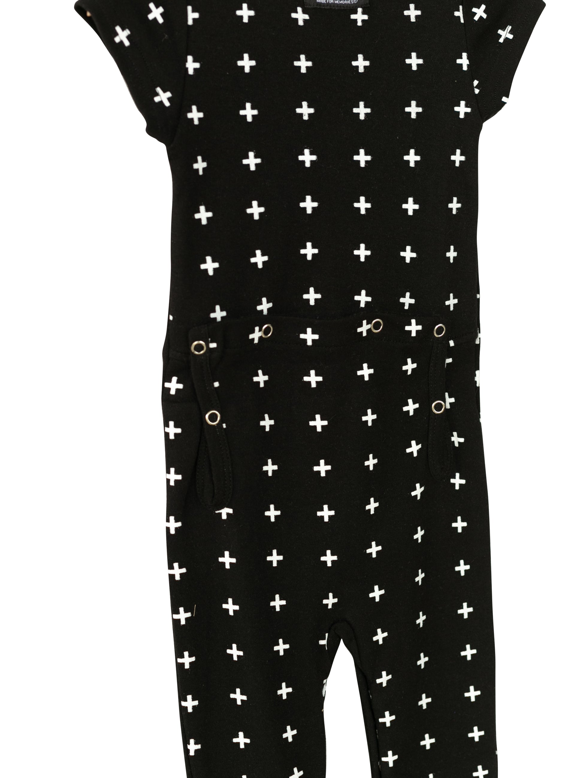 Organic Short Sleeve Explorer Back Jumpsuit | GOTS Certified Organic Cotton | Signature Prints