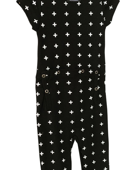 Organic Short Sleeve Explorer Back Jumpsuit | GOTS Certified Organic Cotton | Signature Prints