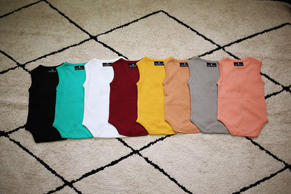 Organic Baby Tank Bodysuit | GOTS Certified Organic Cotton | Solid Colors