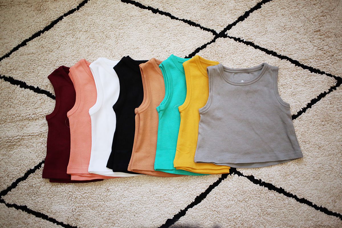 Organic Kids Tank | GOTS Certified Organic Cotton | Solid Colors