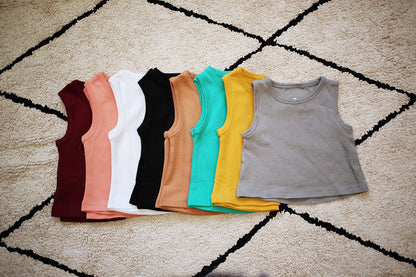 Organic Kids Tank | GOTS Certified Organic Cotton | Solid Colors