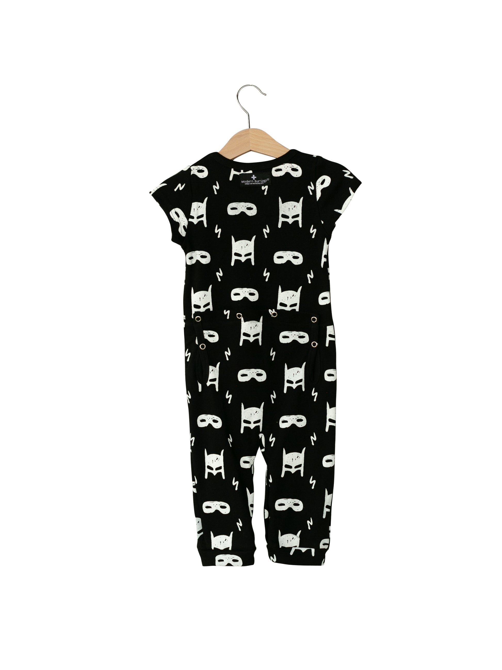 Organic Short Sleeve Explorer Back Jumpsuit | GOTS Certified Organic Cotton | Signature Prints