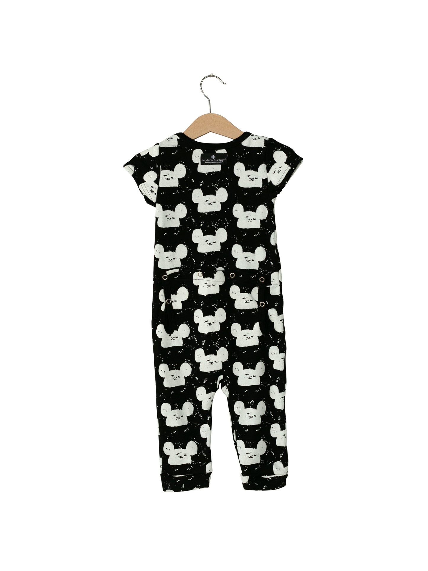 Organic Short Sleeve Explorer Back Jumpsuit | GOTS Certified Organic Cotton | Signature Prints