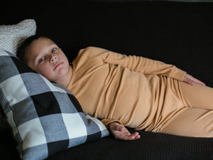 
                  
                    Load image into Gallery viewer, FINAL SALE - Organic Pajama Set -  HONEY
                  
                