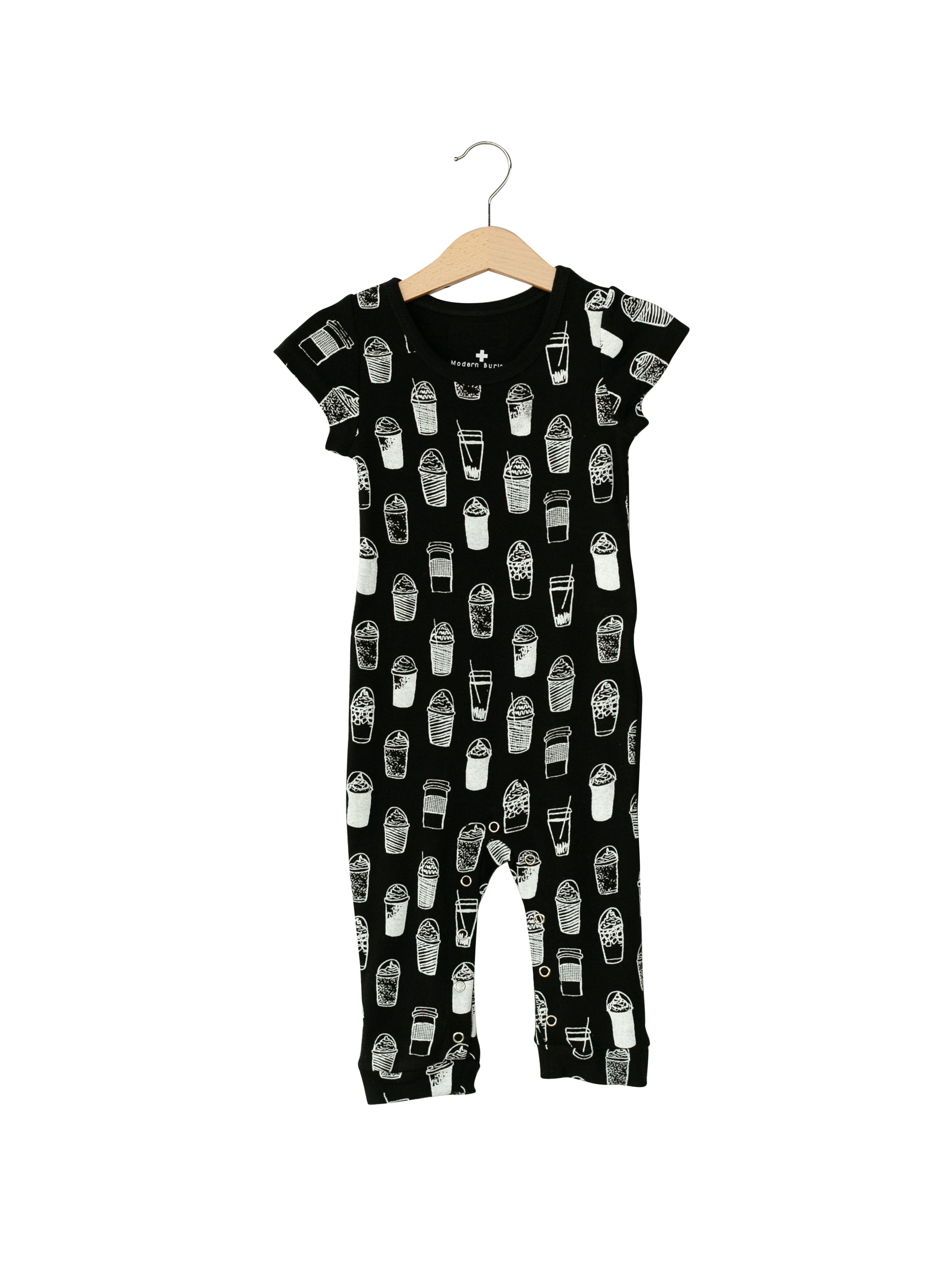 Organic Short Sleeve Explorer Back Jumpsuit | GOTS Certified Organic Cotton | Signature Prints
