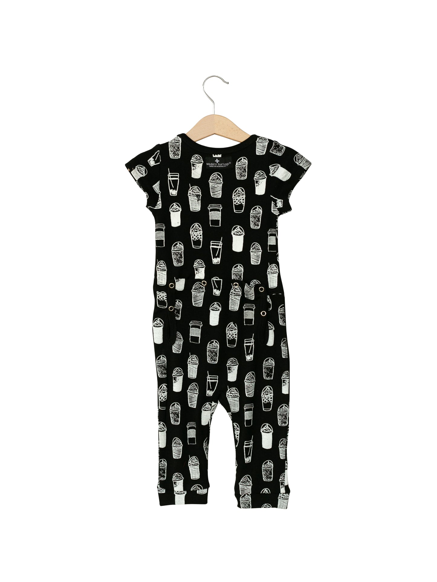 Organic Short Sleeve Explorer Back Jumpsuit | GOTS Certified Organic Cotton | Signature Prints