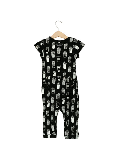 Organic Short Sleeve Explorer Back Jumpsuit | GOTS Certified Organic Cotton | Signature Prints