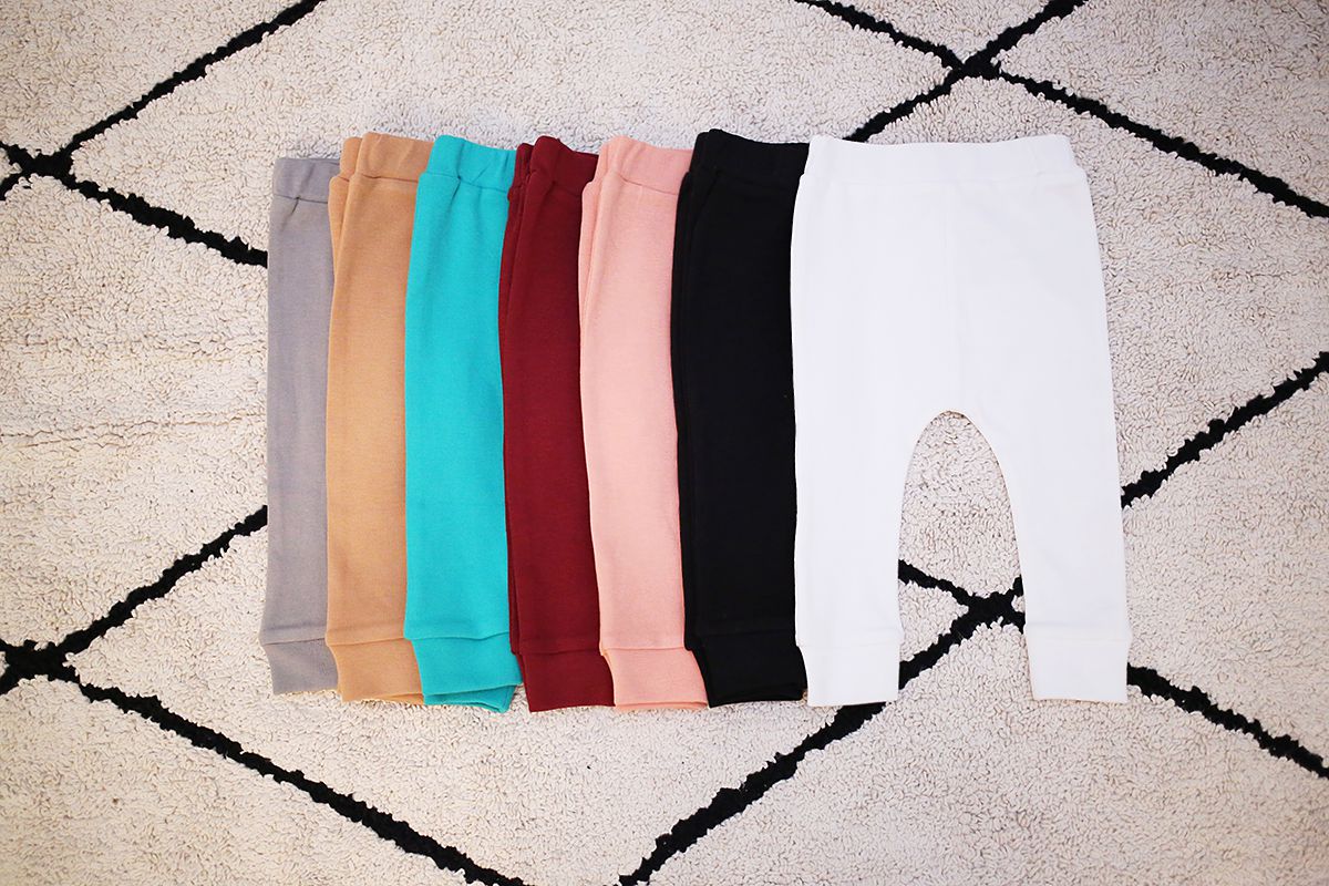 Organic Baby and Toddler Basic Pant | GOTS Certified Organic Cotton | Solid Colors