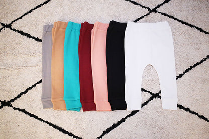 Organic Baby and Toddler Basic Pant | GOTS Certified Organic Cotton | Solid Colors