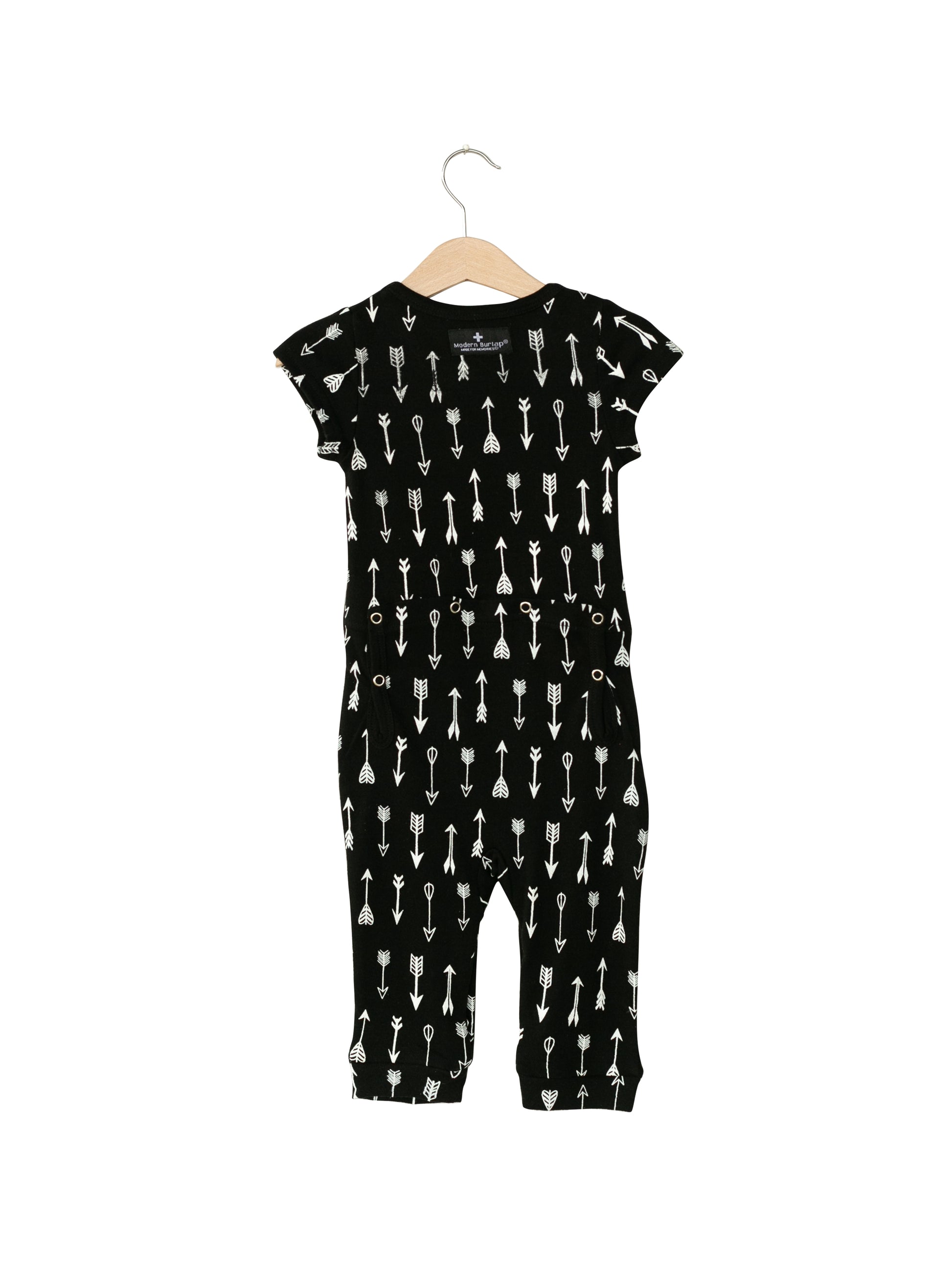 Organic Short Sleeve Explorer Back Jumpsuit | GOTS Certified Organic Cotton | Signature Prints