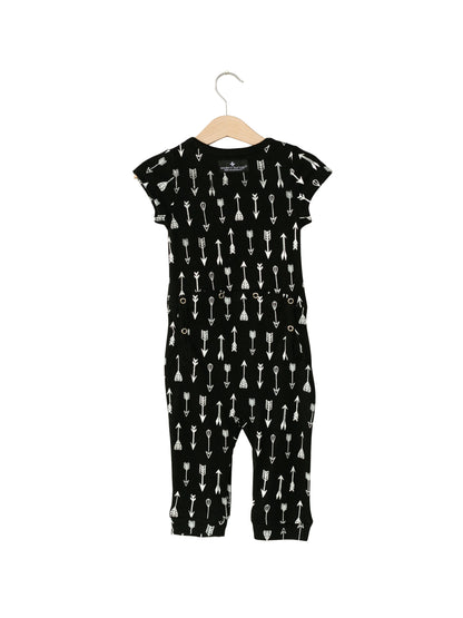 Organic Short Sleeve Explorer Back Jumpsuit | GOTS Certified Organic Cotton | Signature Prints
