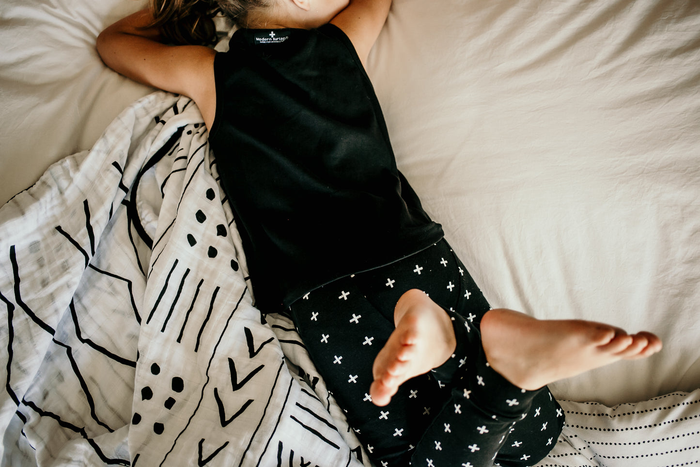 Mud Cloth + Moroccan Reversible Organic Muslin Quilt | GOTS Certified Organic Cotton Muslin