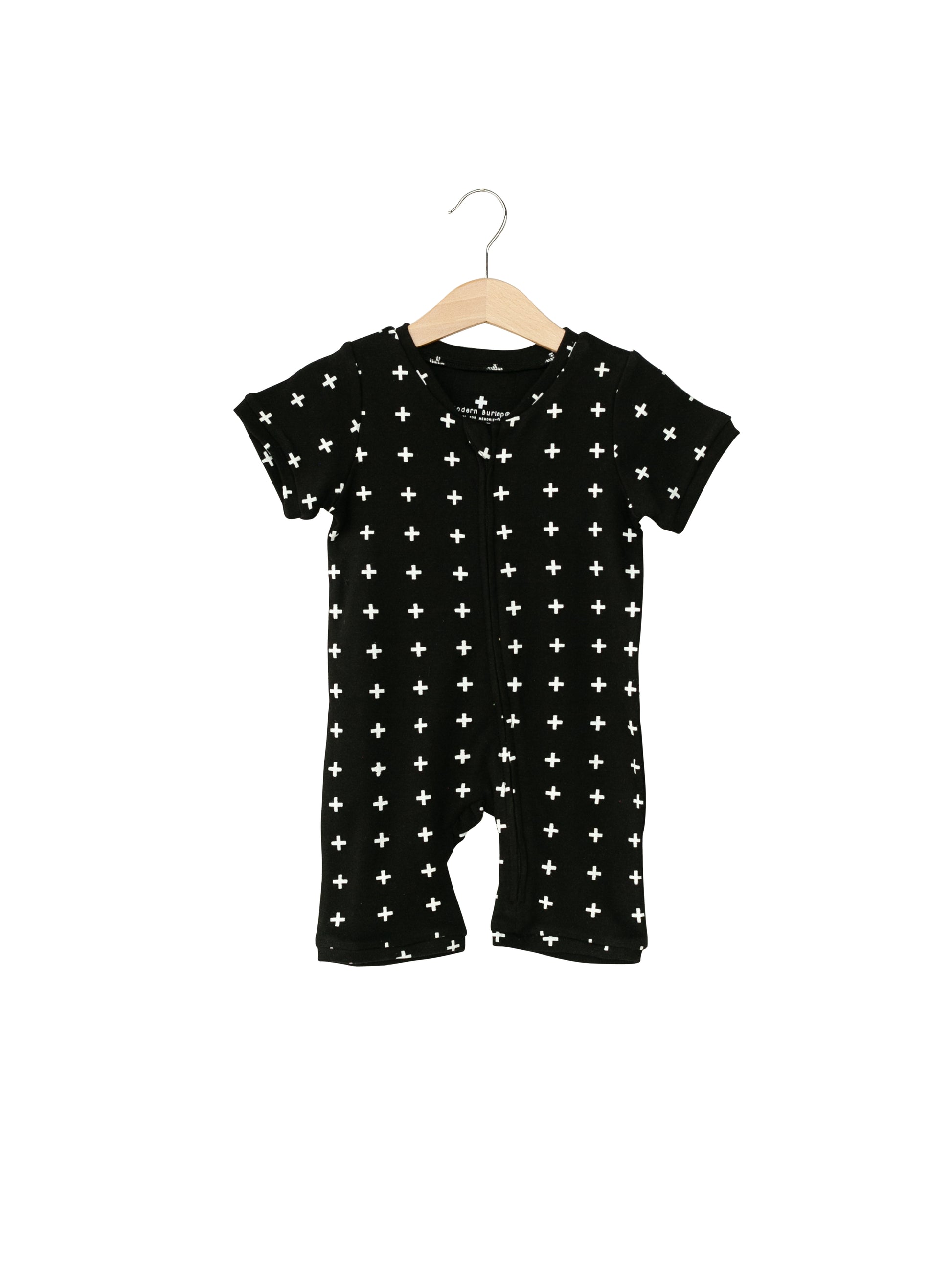 Organic Short Sleeve Zip Romper | GOTS Certified Organic Cotton | Signature Prints