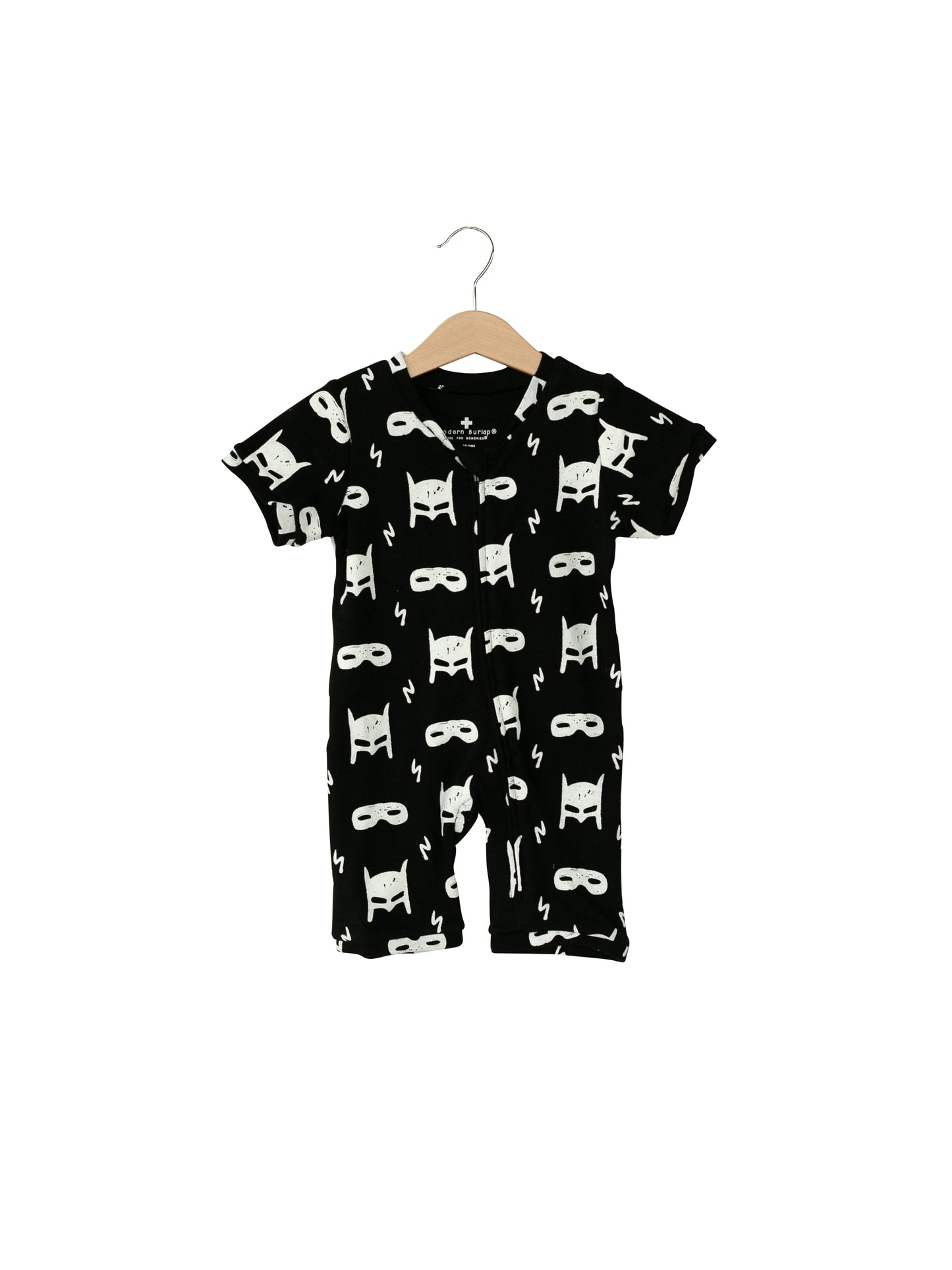 Organic Short Sleeve Zip Romper | GOTS Certified Organic Cotton | Signature Prints