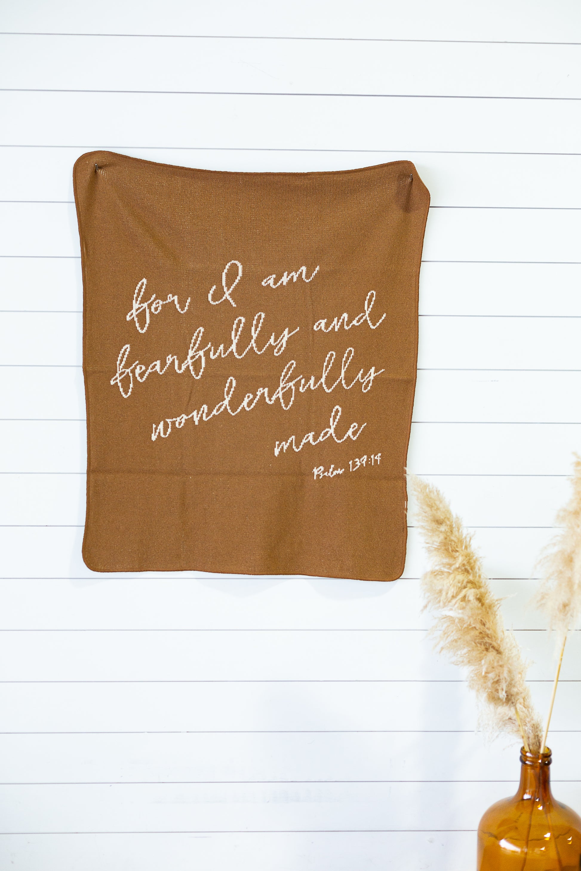 Fearfully and Wonderfully Made Recycled Cotton Throw | Made in USA