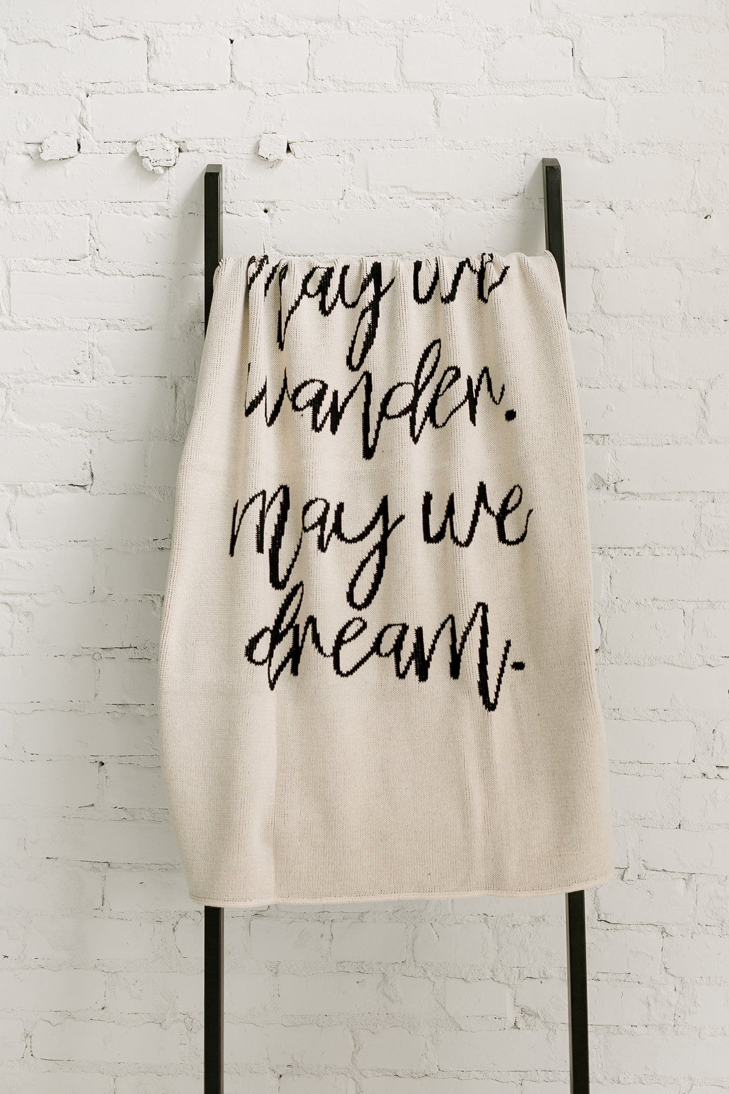 May We Wander May You Dream Recycled Cotton Throw | Made in USA