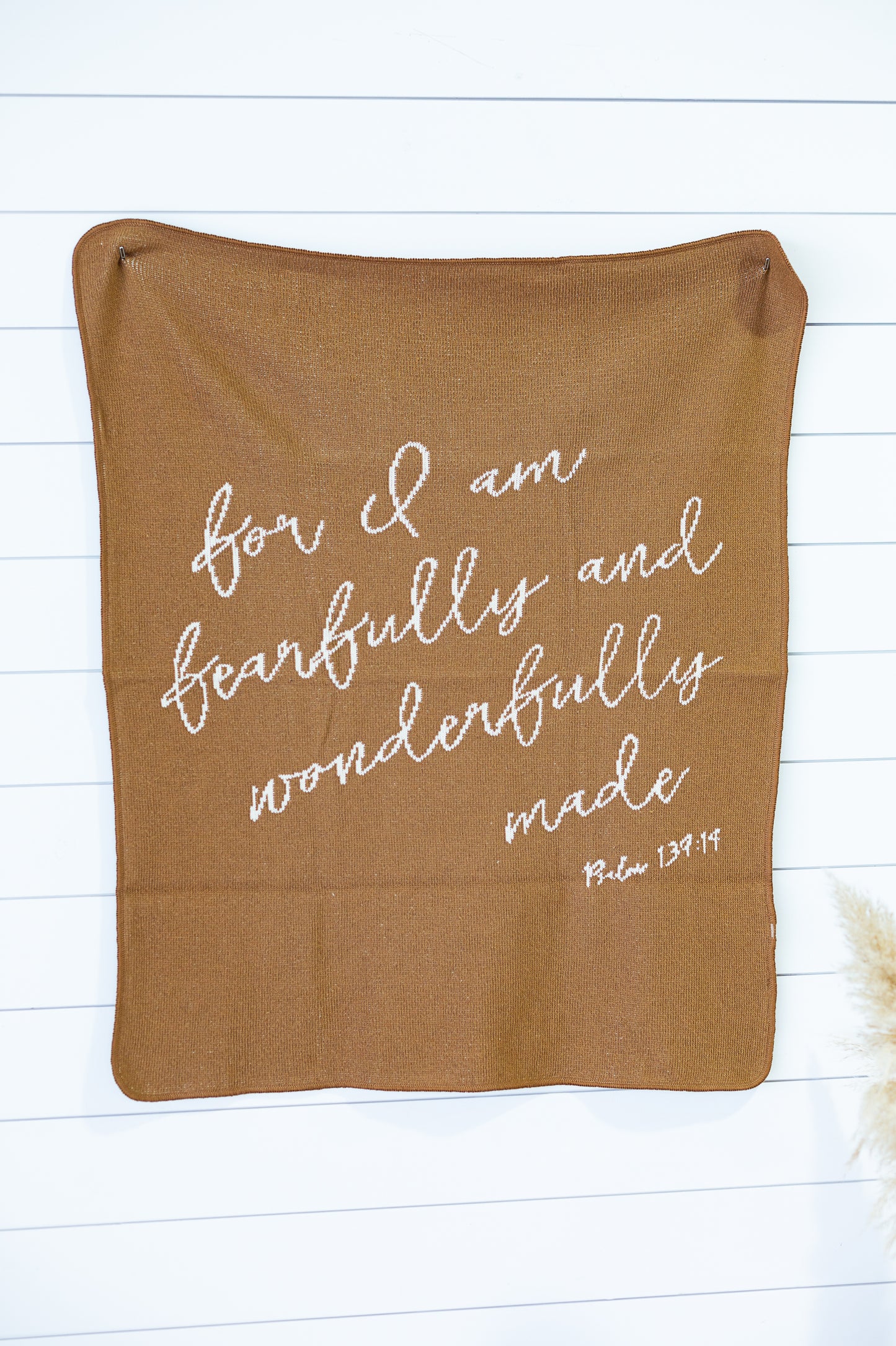 Fearfully and Wonderfully Made Recycled Cotton Throw | Made in USA